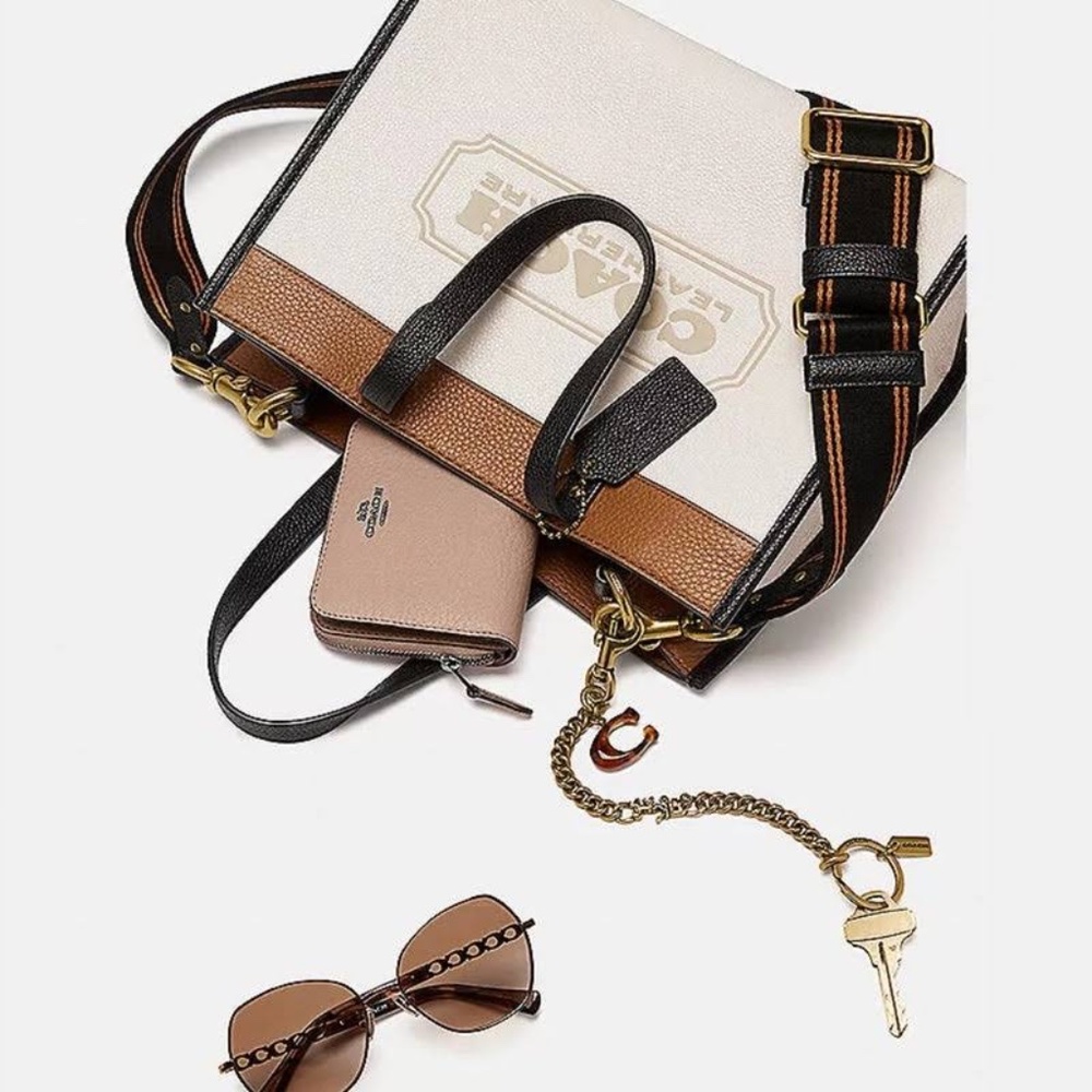 Coach Color Block Field Tote 30